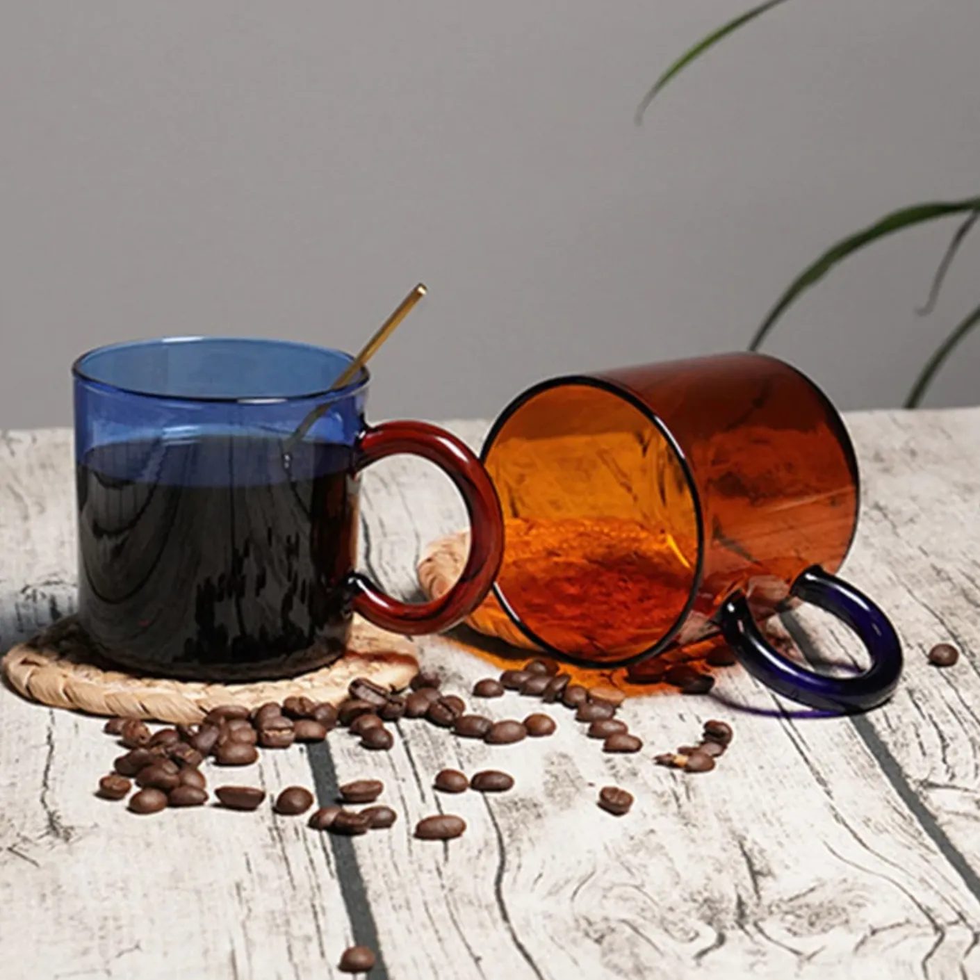 Colored Borosilicate Glass Mugs