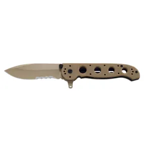 Columbia River - M21 Carson Folder - Desert Tan G10 Handles, AutoLAWKS, Veff Combo Edge