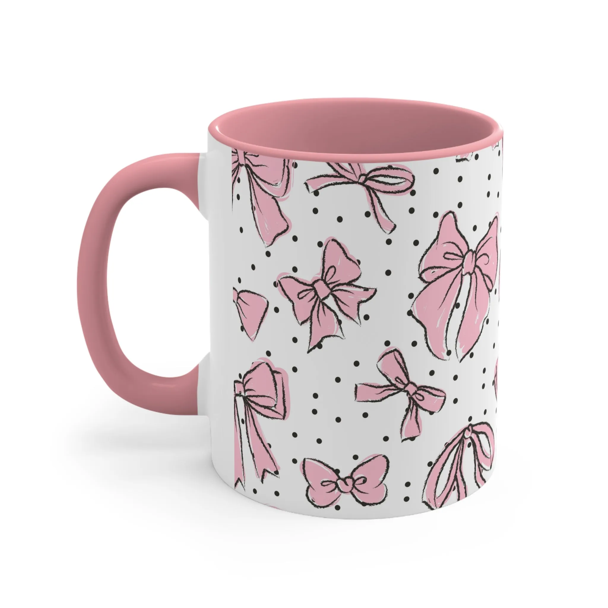 Coquette Black with Pink Bow Ceramic Mug