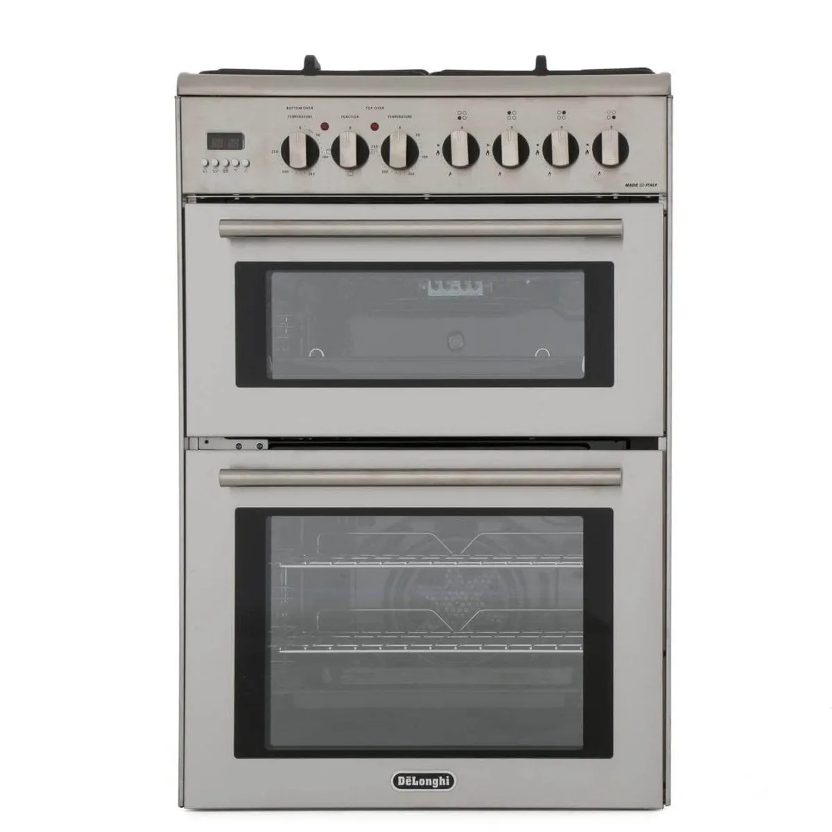 DeLonghi DDC606DF 60cm Stainless Steel Freestanding Dual Fuel Double Cooker