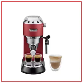 DeLonghi EC685.R Dedica Style Scarlet Red Pump Espresso Coffee Machine