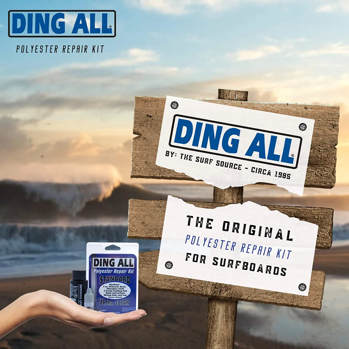 Ding Repair - Ding All Standard (polyester) Repair Kit