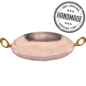 Discada Disc Cooker, Hammered Copper Roasting Pan, 9.85 in