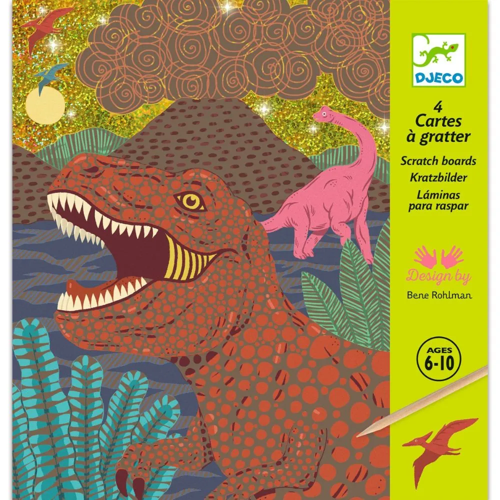 Djeco Scratch Cards - When Dinosaurs Reigned