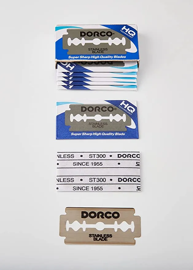 Dorco ST300 Platinum Extra Double Edge Razor Blades - 100 Ct