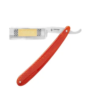 Dovo - Facharbeit Straight Razor, Acrylic Red Handle, Square Point, 6/8"