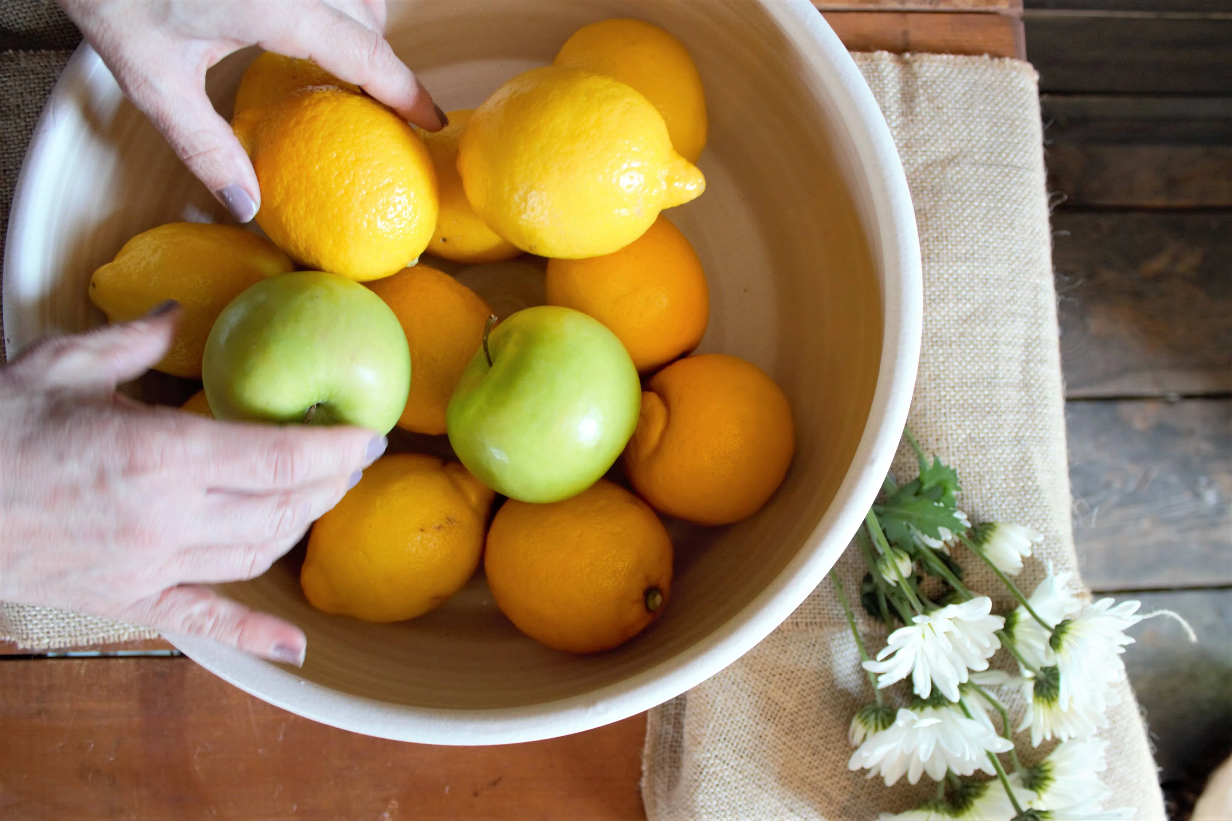 Drift White Large Serving Bowl