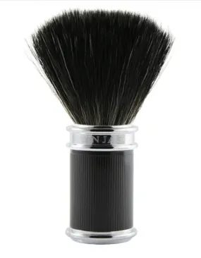 Edwin Jagger - 21SB86RC15 Black Rubber Coated Black Synthetic Shaving Brush, Medium