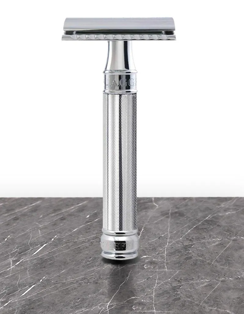 Edwin Jagger - DE89KN14 Knurled Handle Double Edge Safety Razor