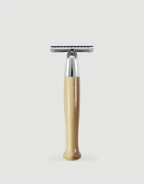 Edwin Jagger - Diffusion 72 Series - Double Edge Safety Razor, Imitation Light Horn, Chrome Plated, Feather Blade