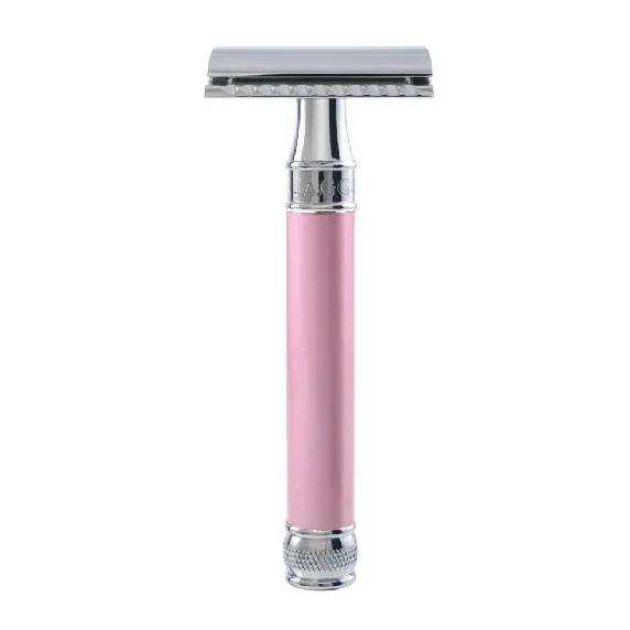 Edwin Jagger - Pearl Effect Double Edge Safety Razor (Pink)- DELPI14