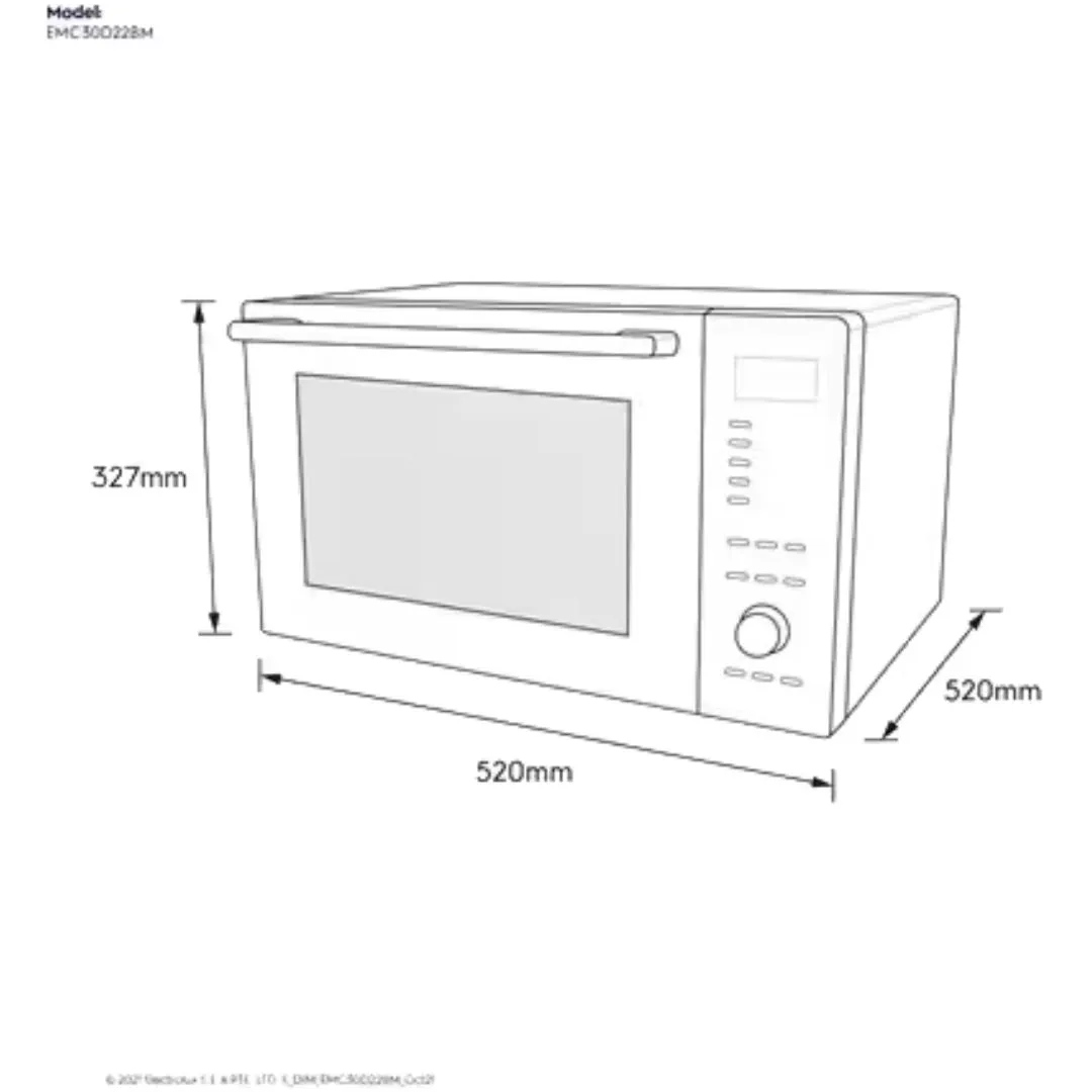 Electrolux EMC30D22BM 30L UltimateTaste 700 Freestanding Combination Microwave Oven