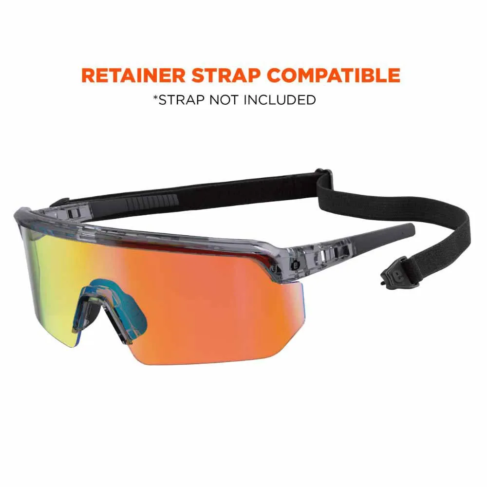 Ergodyne 55013 AEGIR-MI Clear Smoke Frame Orange Mirror Lens Safety Glasses