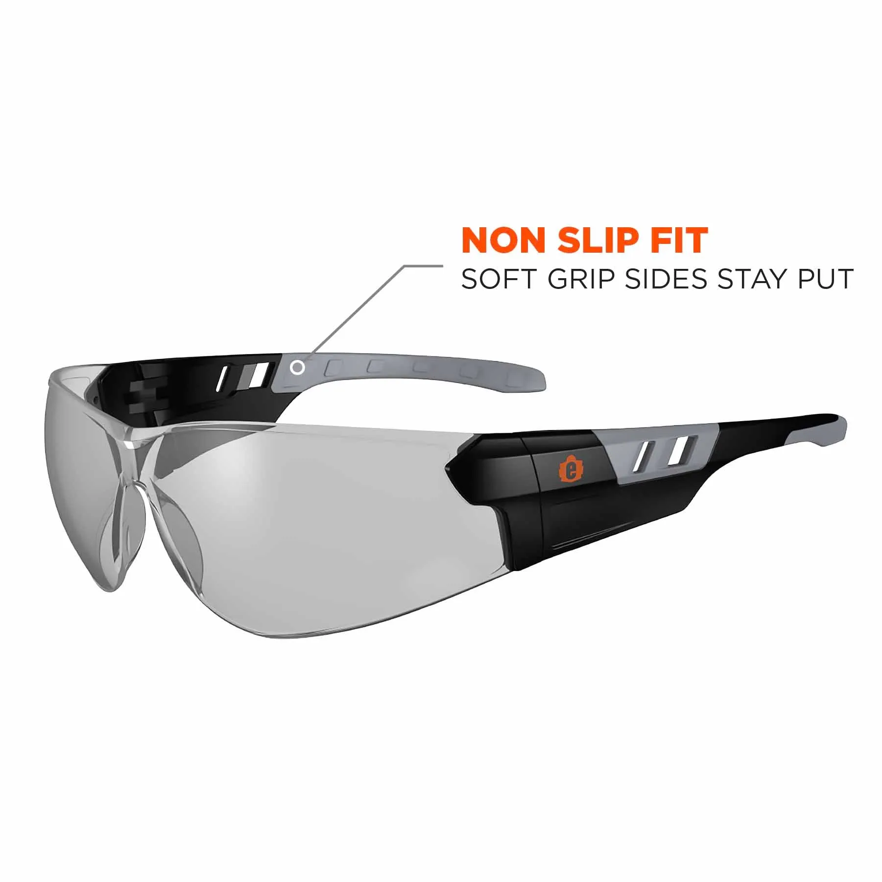 Ergodyne 59183 SAGA Anti-Fog In/Outdoor Lens Matte Black Frameless Safety Glasses