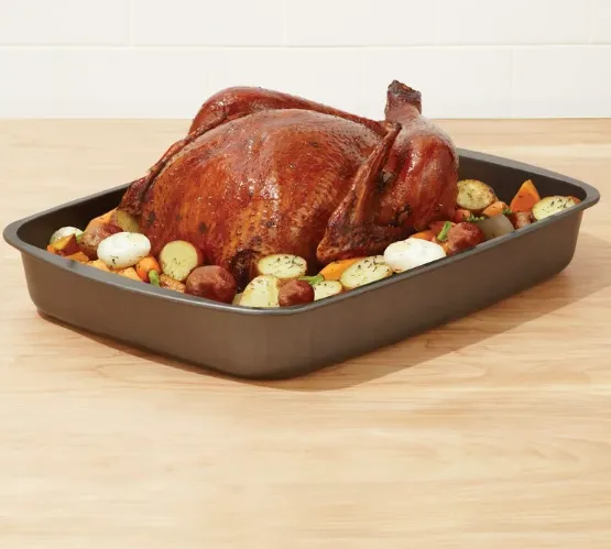 EW521, Euro Home Rectangle Roasting Pan 16.5"X12.4"X1.8"