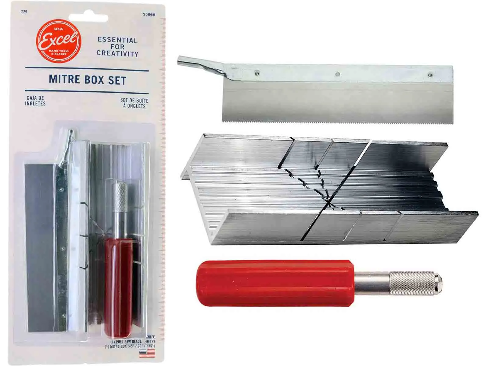 Excel 55666 Razor Saw Miter Box Set - 3pc - USA