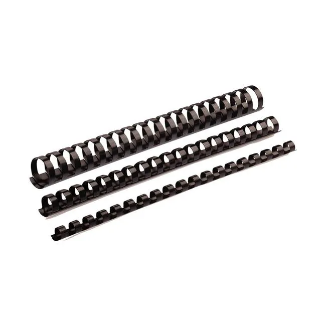 Fellowes Plastic Binding Coils 10mm Black Pack of 25