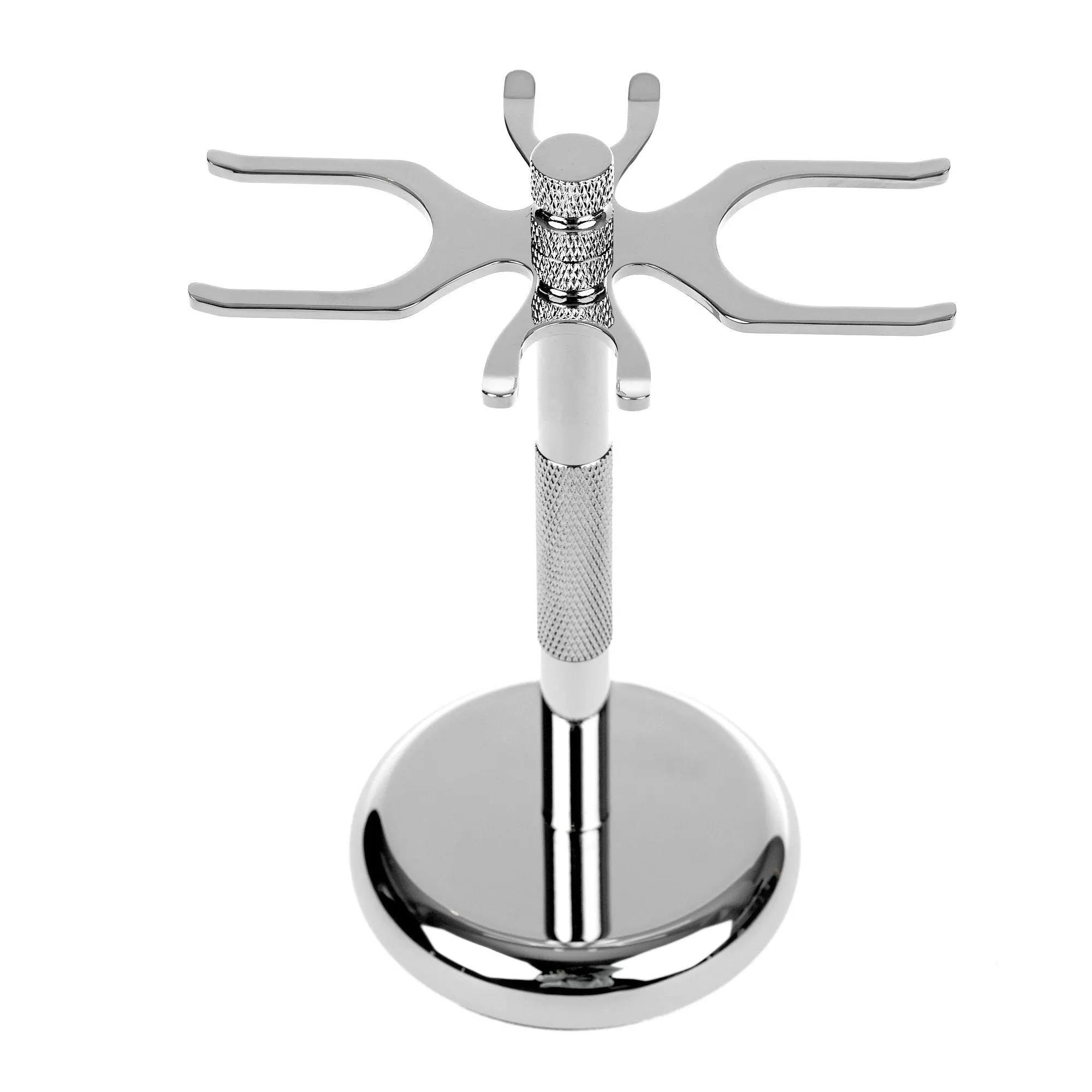 Fendrihan 4-Prong Stand for Safety Razor & Shaving Brush, Chrome