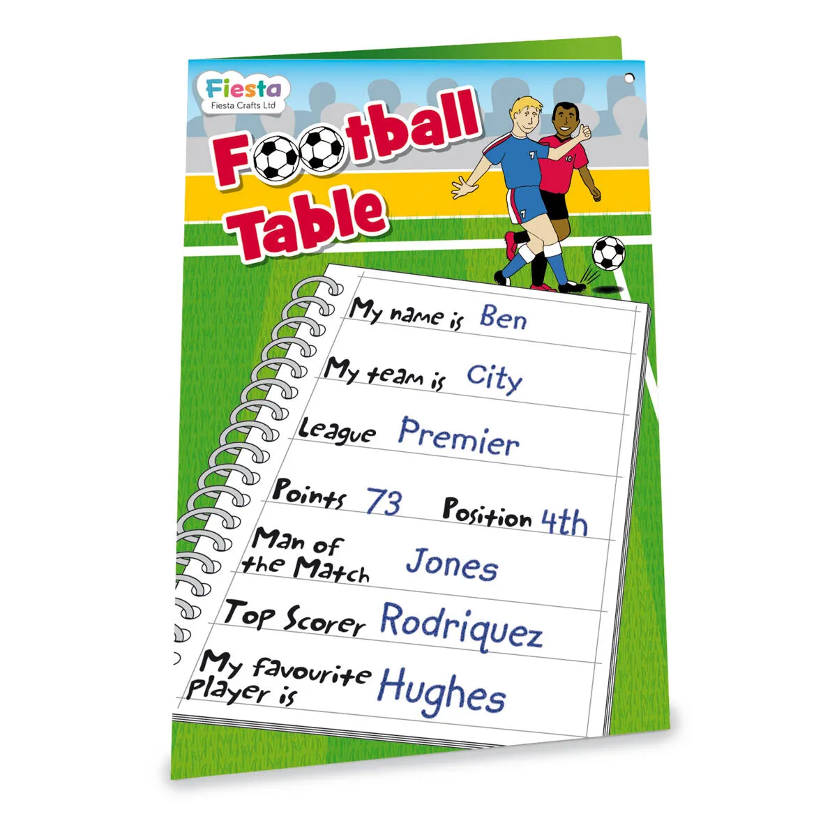 Fiesta Crafts Magnetic Football Tables Chart