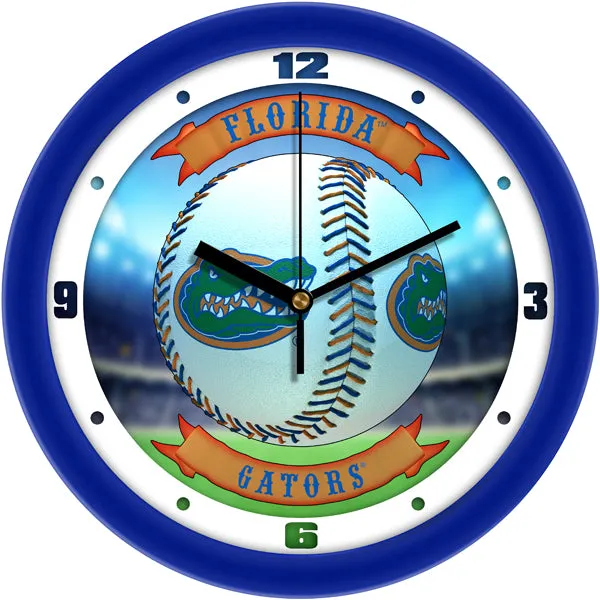 Florida Gators Wall Clock - Baseball Home Run