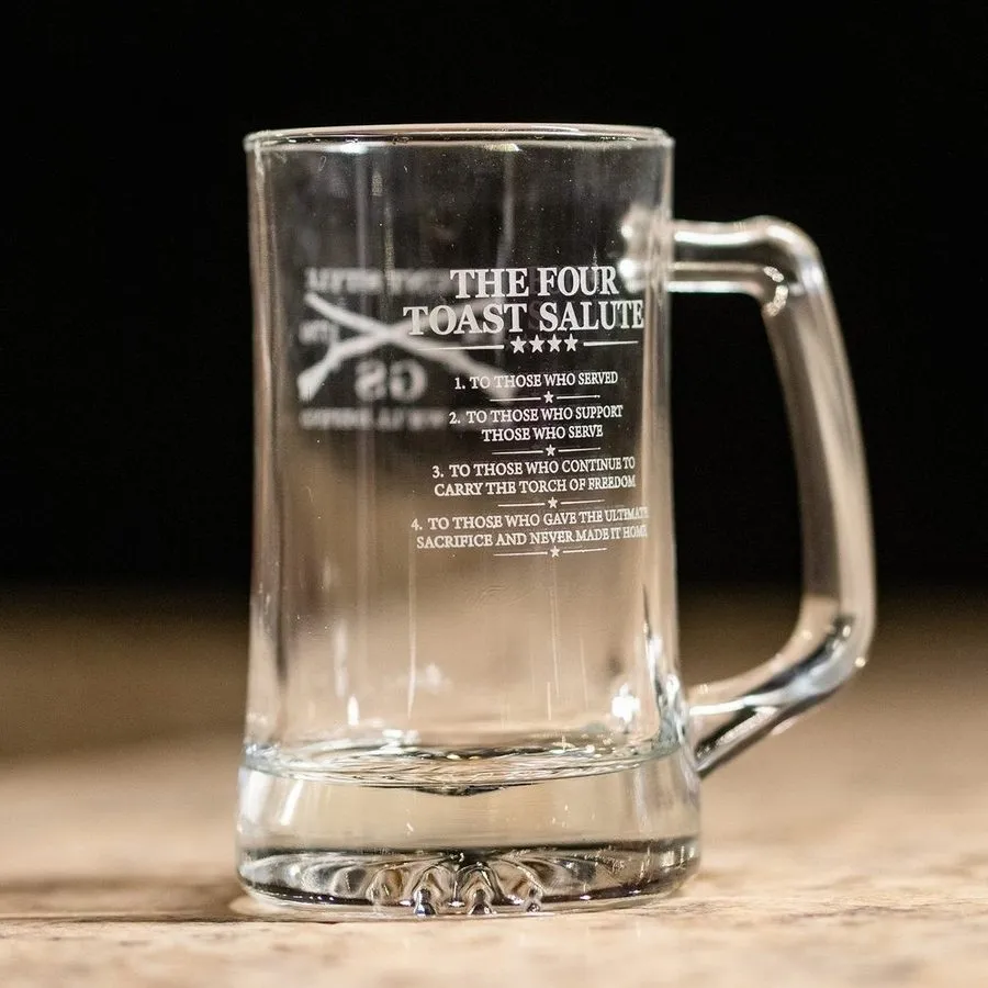 Four Toast Salute Beer Mug 24oz