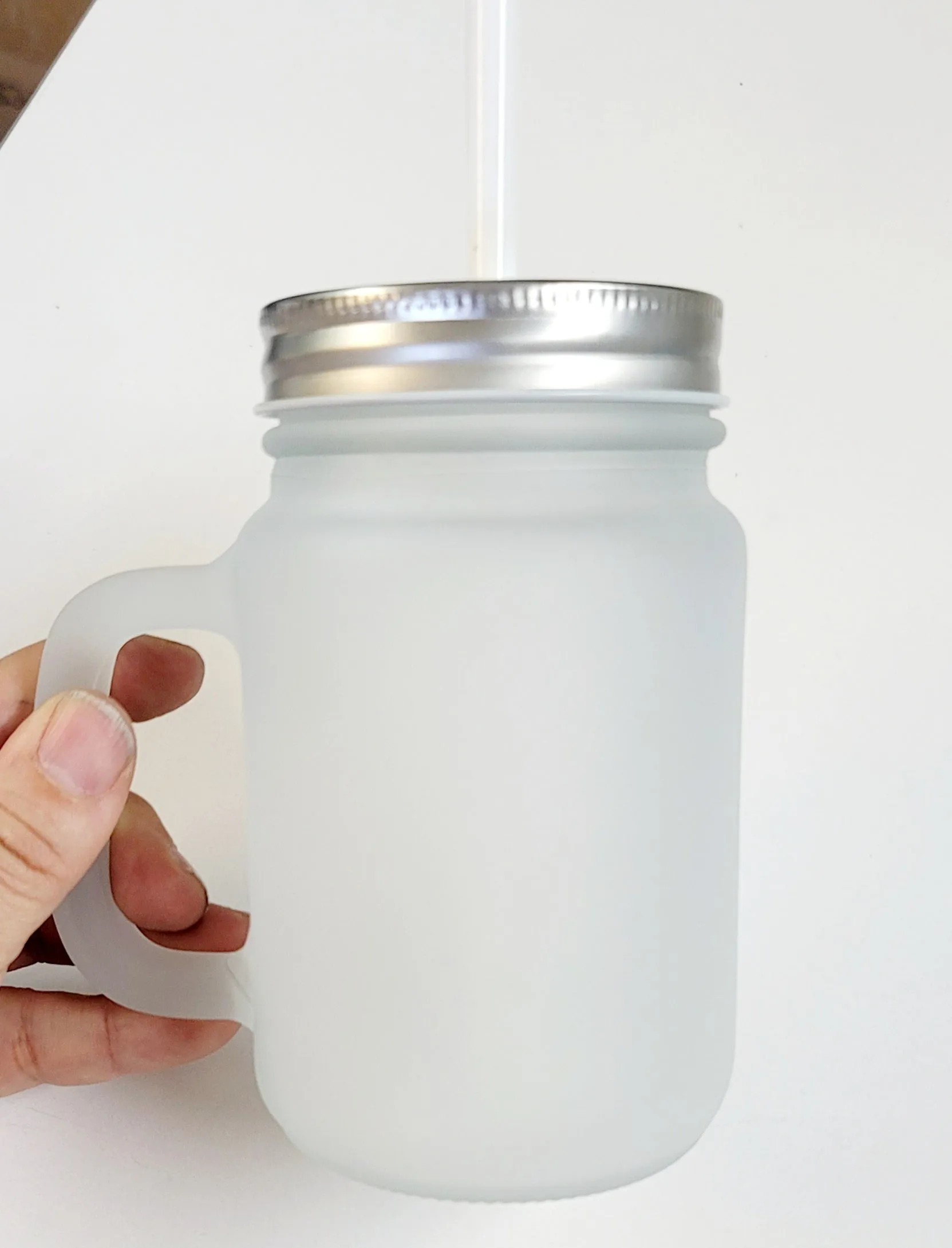 Frosted Glass Mason Jar