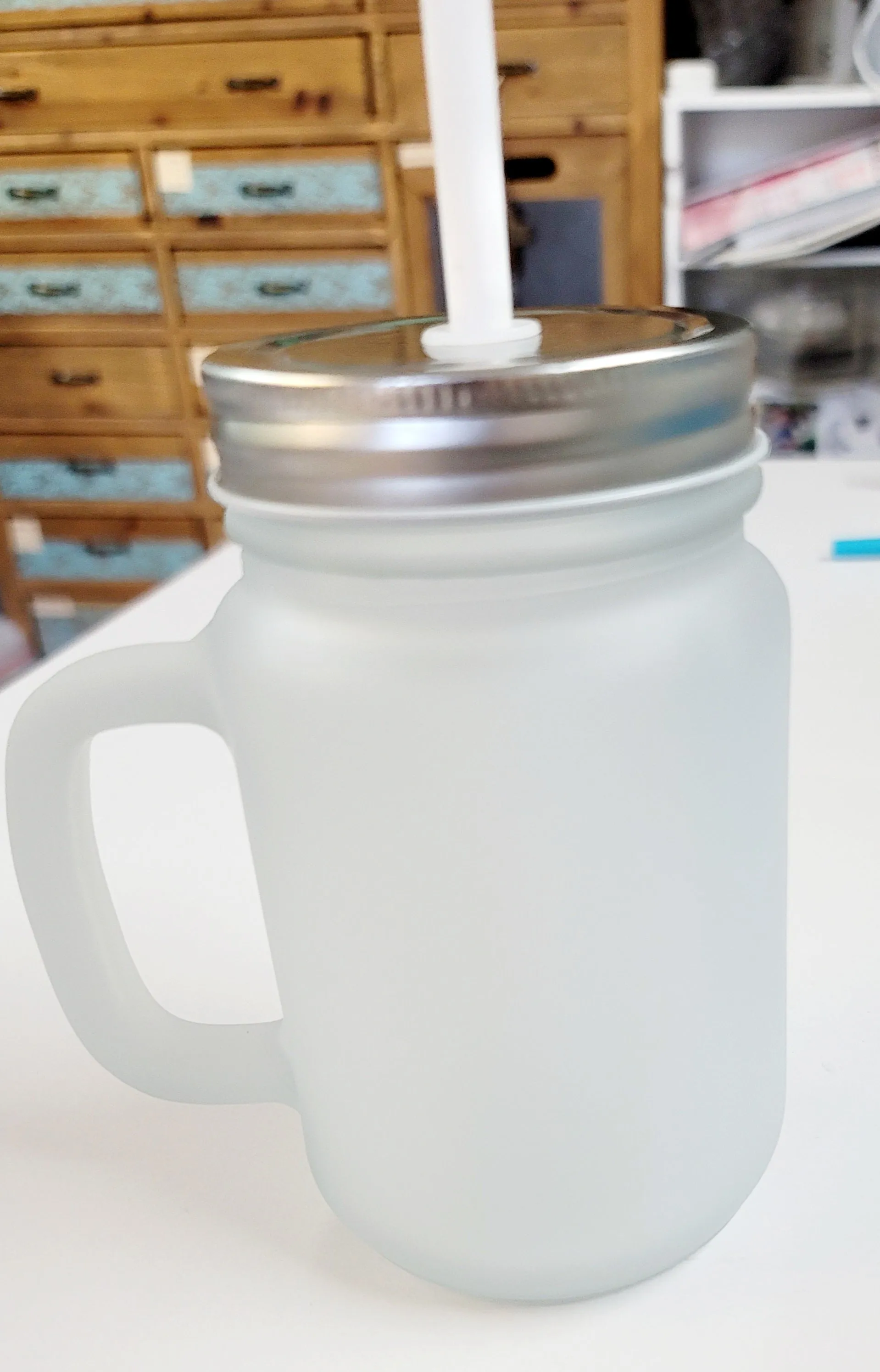 Frosted Glass Mason Jar