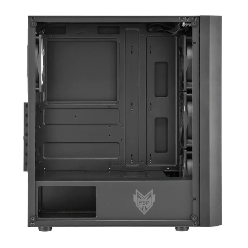 Fsp Cmt211A Atx | Micro-Atx | Mini-Itx | Gaming Chassis |Argb Support | 4X 120Mm Fans Included | Tempered Glass Side Panel | Black