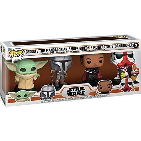 Funko Pop! Star Wars: Mandalorian 4 Pack Glow in The Dark