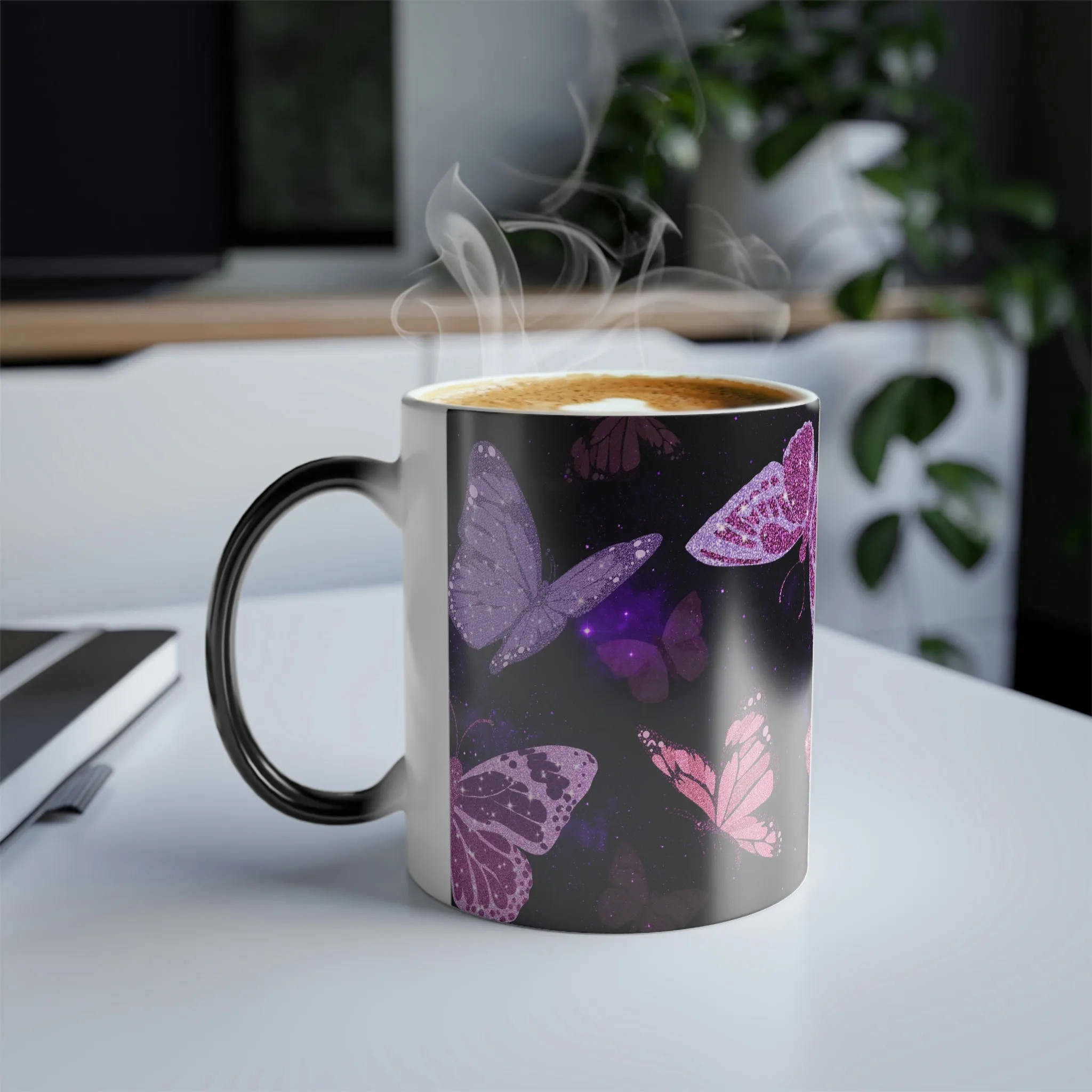 Galaxy butterflies 11oz Color Morphing Mug