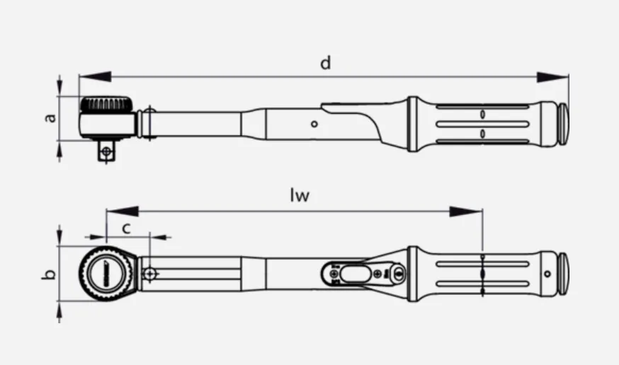 Gedore Torque Wrench TORCOFIX K 3/4" Square Drive 150-750Nm