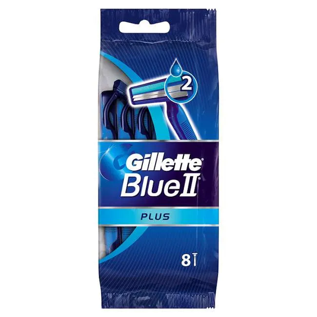 Gillette Blue II Plus Disposable Razor (8 Razors)