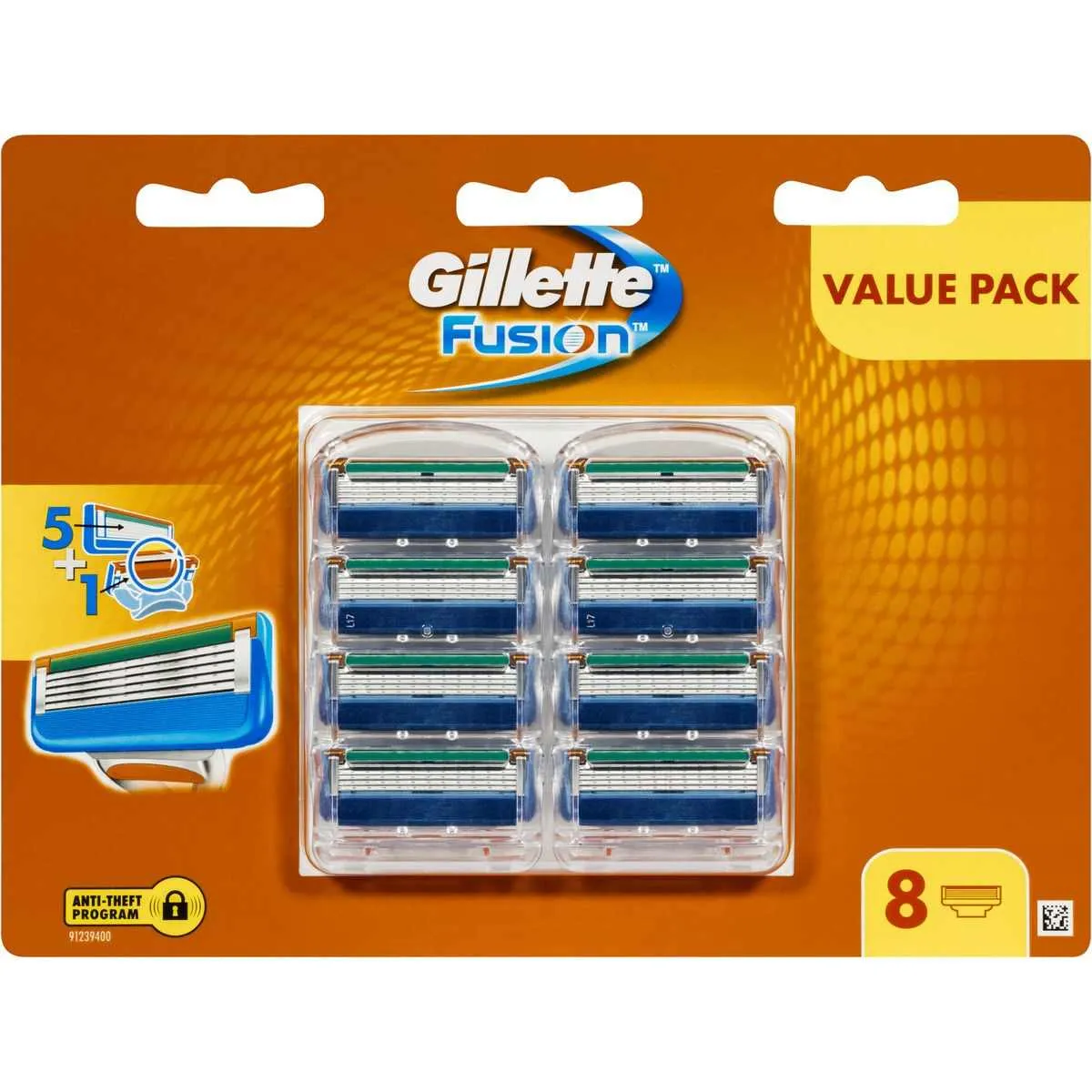 Gillette Fusion Replacement Razor Heads 8pcs