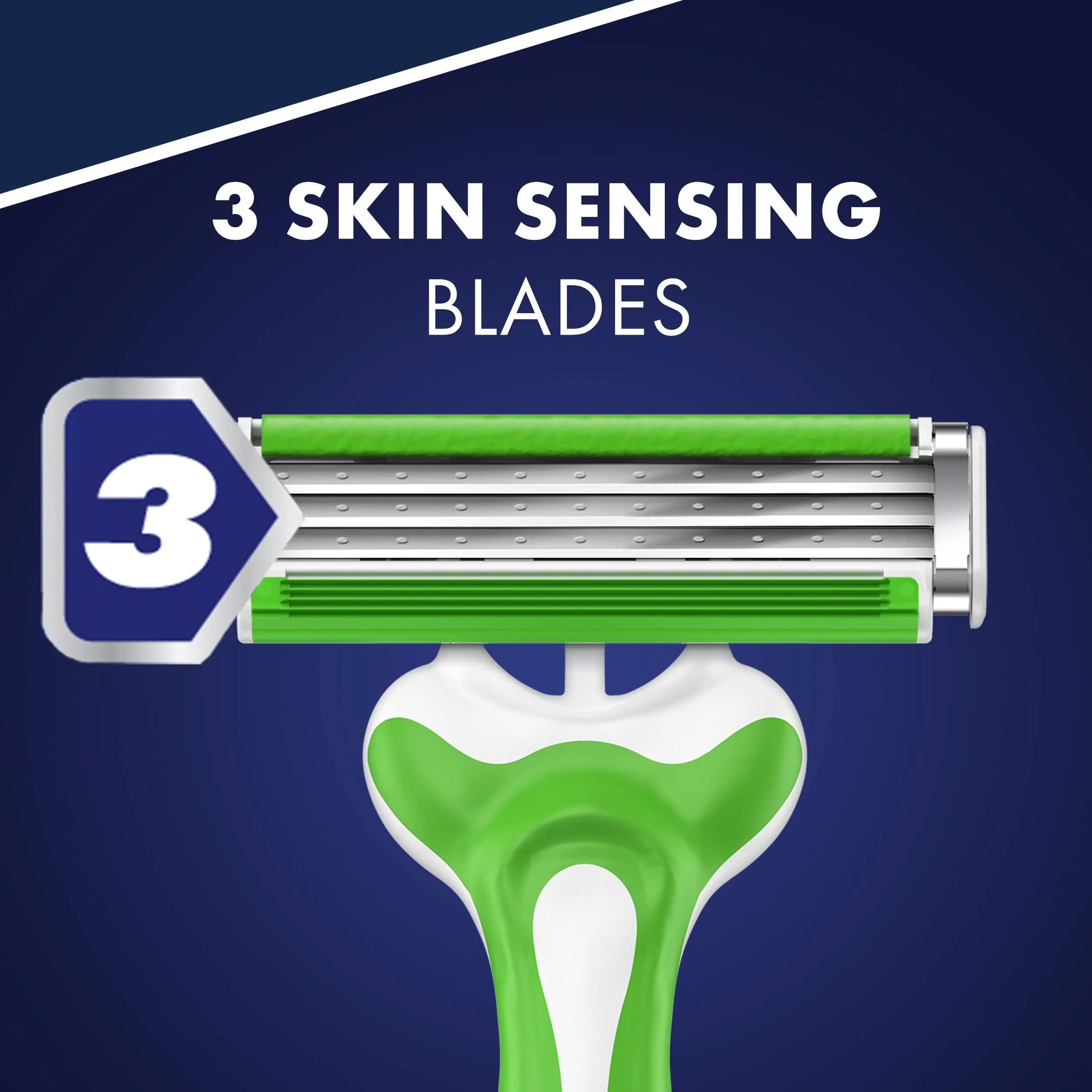 Gillette Sensor3 Sensitive Men's Disposable Razor, 1 Razor, Green