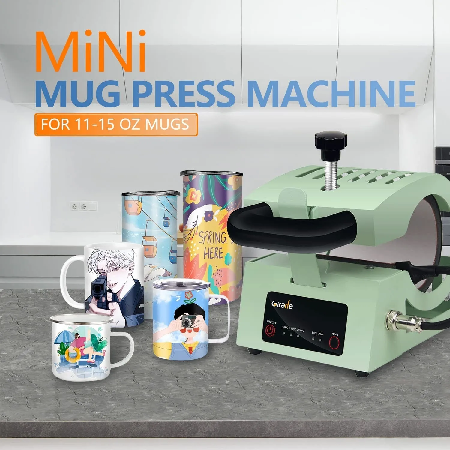 Giraffe Mug Press Machine | DIY Sublimation Blanks Mug Tumbler Heat Press | Mug Press Sublimation Machine