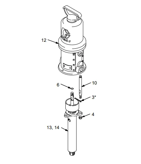 Graco 223595 - Carbon Steel Severe–Duty Displacement Pump Assembly