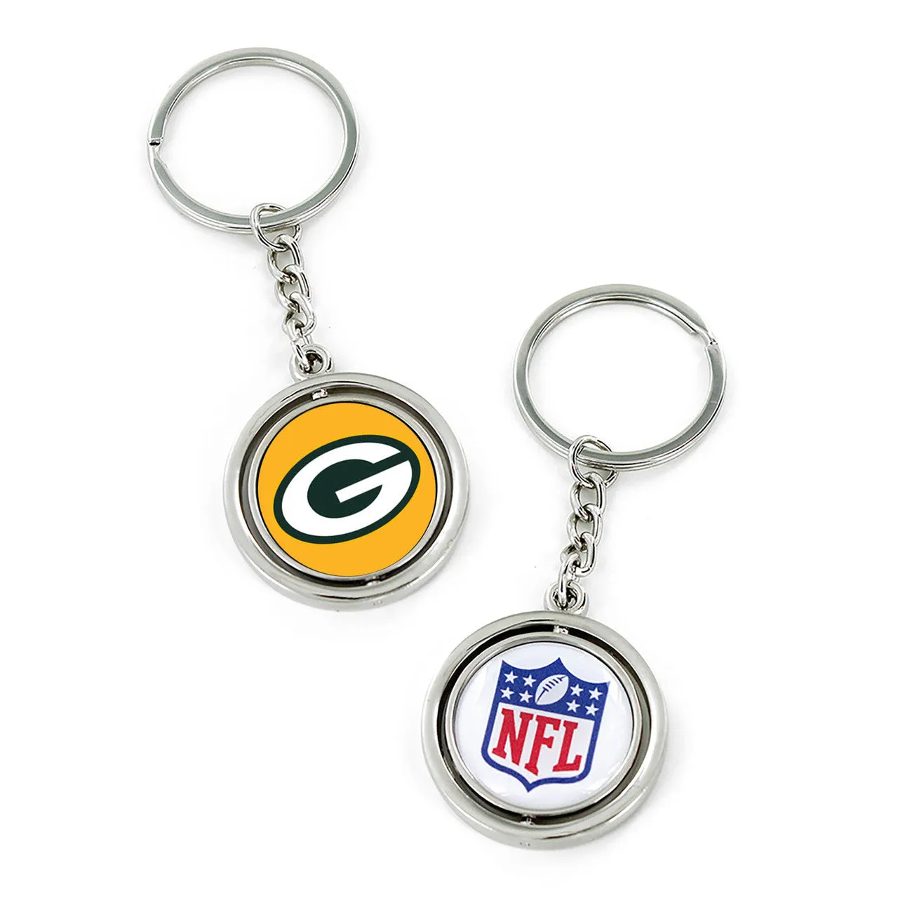 Green Bay Packers Spinning Key Ring