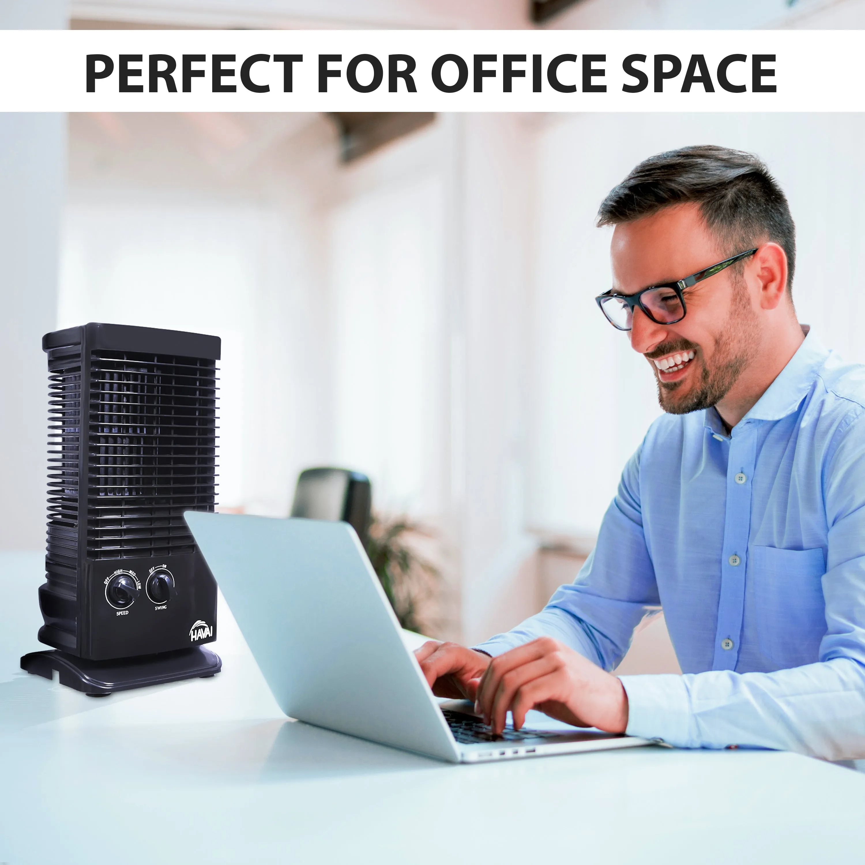 HAVAI Small Tower Fan - Black