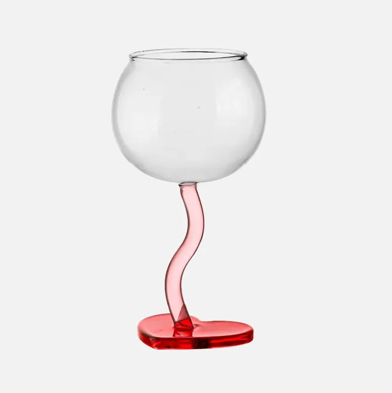 Heart Glass Goblet