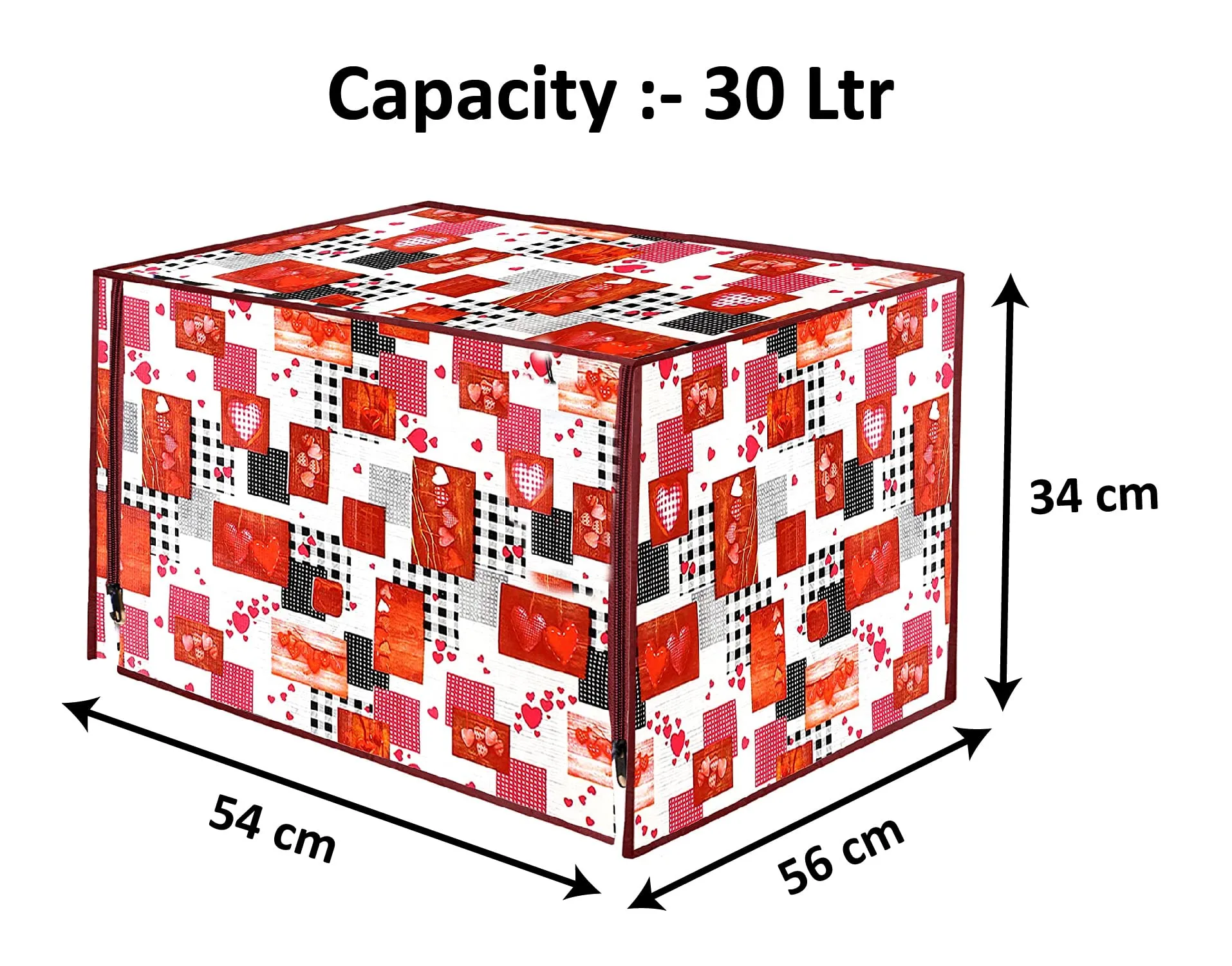 Heart Home PVC Heart Printed Microwave Oven Cover,30 LTR. (Multicolor)-HS43HEARTH25999
