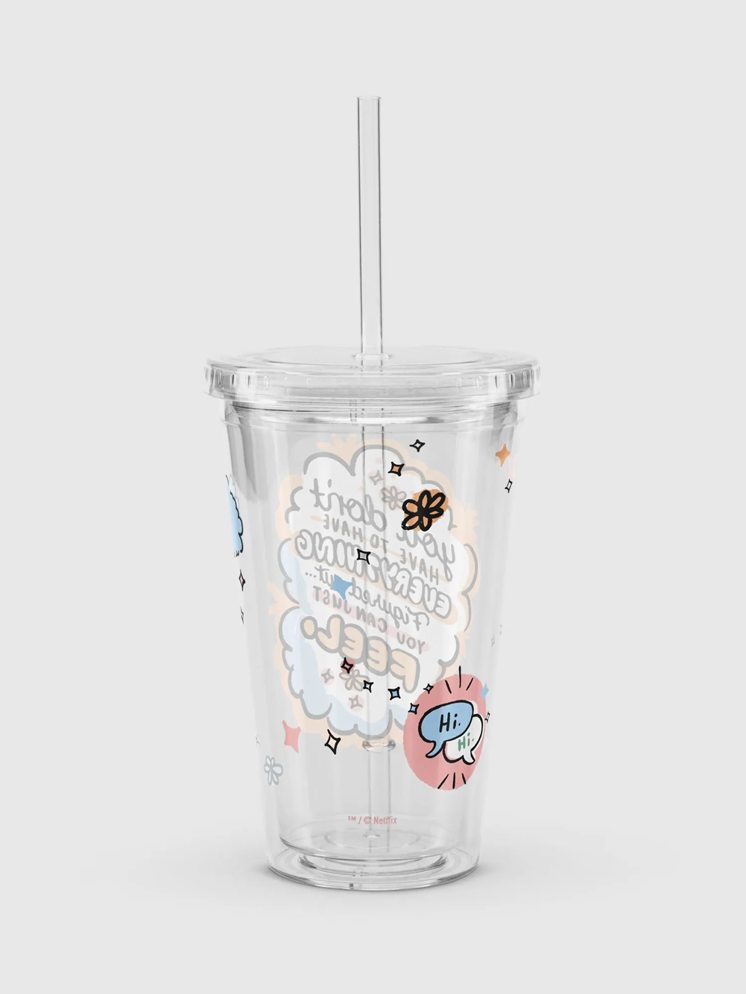 Heartstopper You Can Just Feel Clear Tumbler