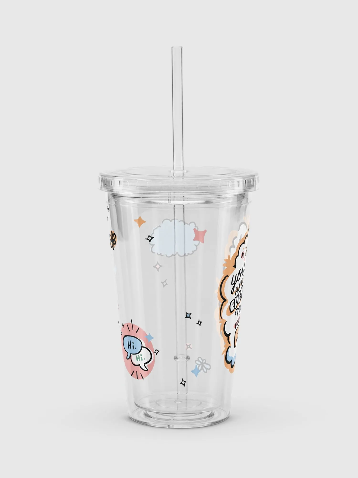 Heartstopper You Can Just Feel Clear Tumbler