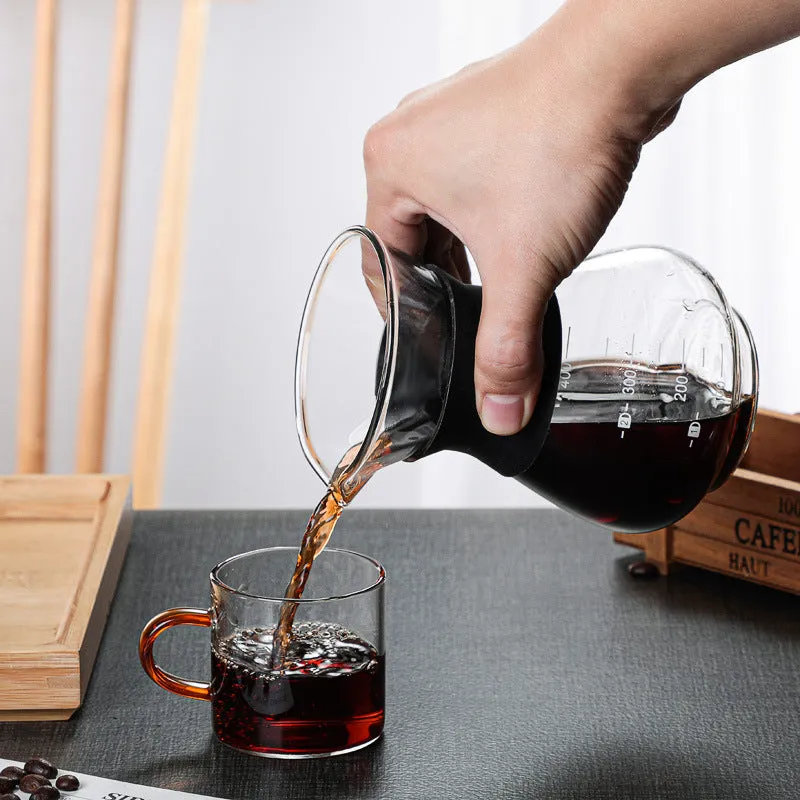 Heat-resistant glass hand coffee maker