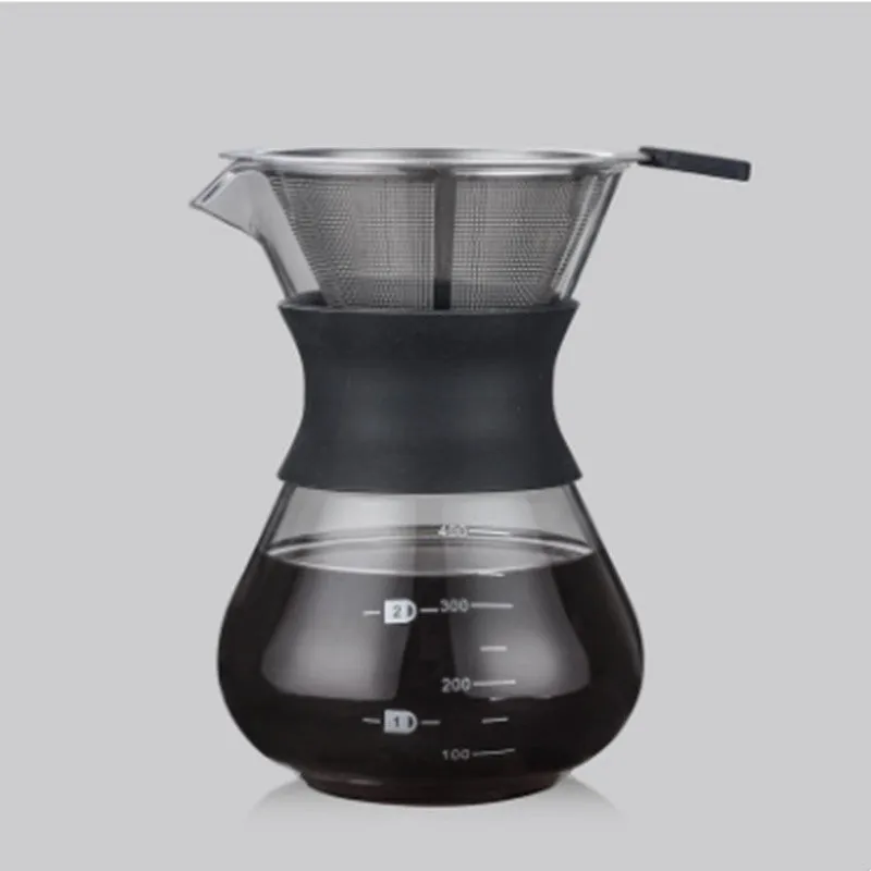 Heat-resistant glass hand coffee maker