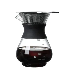 Heat-resistant glass hand coffee maker