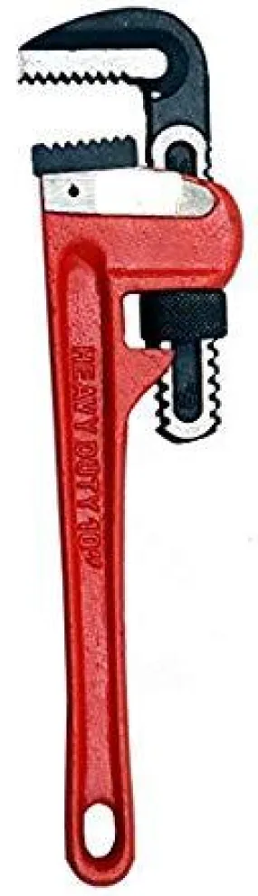 Heavy-Duty Straight Single sided adjustable Pipe Wrench - 10 inches