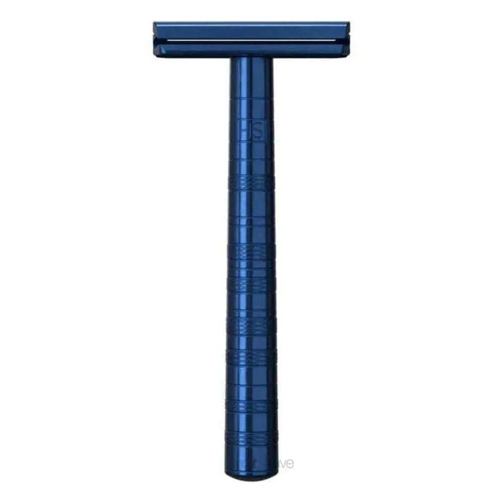 HENSON SHAVING AL13 DE SAFETY RAZOR - STEEL BLUE