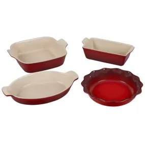 Heritage Four-Piece Bakeware Essentials Set - Cerise