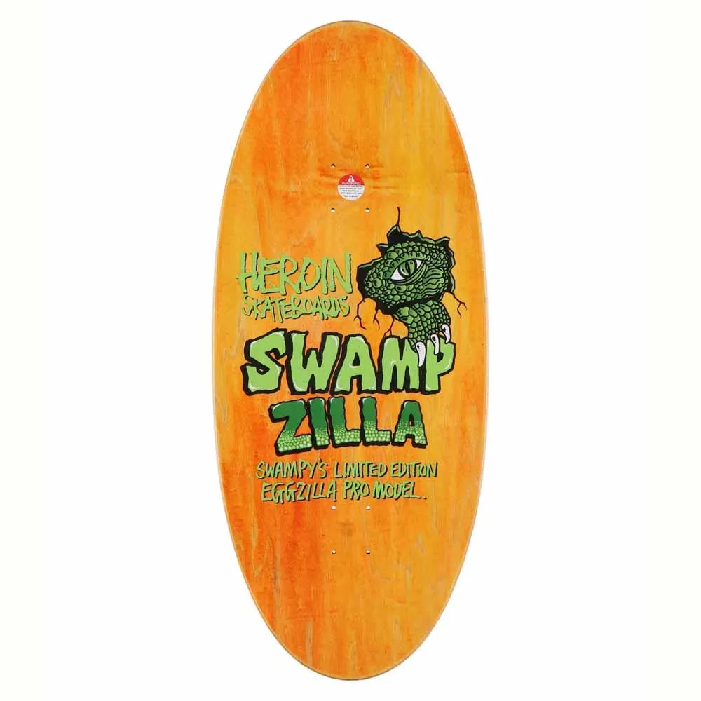 Heroin Swampy Swampzilla Skateboard Deck 13" Egg Shape