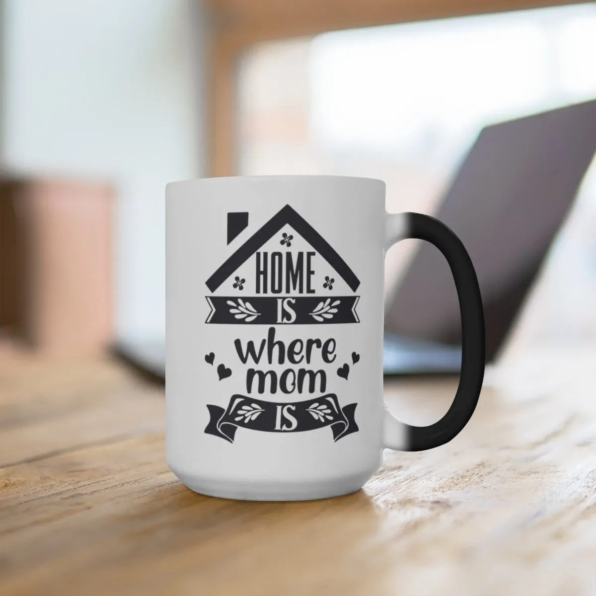 Home is where Mom is, Color Changing Magic Mug with your own pic,Mother&#39;s Day Gift,Birthday Gift,Graduation Gift,Thanksgiving/Valentine Gift